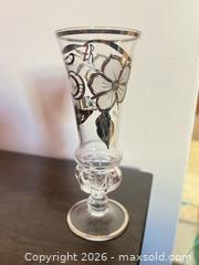 MaxSold Auction: Pair of Glass Champagne Flutes, Silver Trim, 25th Anniversary - Point Edward (Ontario, Canada) SELLER MANAGED Estate Sale Online Auction -  Michigan Avenue