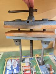 MaxSold Auction: RAE Cast Iron Hand Screw Clamp / Small Arbor Press (Canada) - Point Edward (Ontario, Canada) SELLER MANAGED Estate Sale Online Auction -  Michigan Avenue