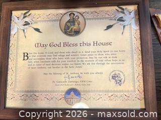 MaxSold Auction: Religious Lot: Framed Last Supper, Wood Jesus Plaque, John Paul II Bell - Point Edward (Ontario, Canada) SELLER MANAGED Estate Sale Online Auction -  Michigan Avenue