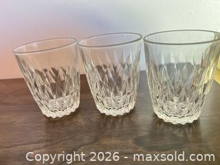 MaxSold Auction: Set of 3 Clear Diamond-Cut Glass Tumblers, 3.25 in - Point Edward (Ontario, Canada) SELLER MANAGED Estate Sale Online Auction -  Michigan Avenue