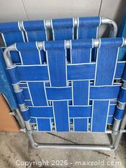 MaxSold Auction: Set of 4 Blue Folding Lawn/Beach Chairs, Aluminum Frame - Point Edward (Ontario, Canada) SELLER MANAGED Estate Sale Online Auction -  Michigan Avenue
