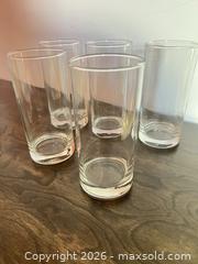 MaxSold Auction: Set of 5 Clear Highball Glasses, About 6 in - Point Edward (Ontario, Canada) SELLER MANAGED Estate Sale Online Auction -  Michigan Avenue