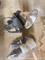 MaxSold Auction: Silver & Black Clamp/Desk Lamp with Metal Reflector and CFL - Point Edward (Ontario, Canada) SELLER MANAGED Estate Sale Online Auction -  Michigan Avenue