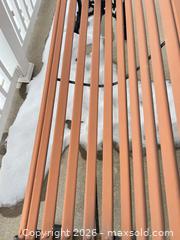 MaxSold Auction: Traditional Cast Iron and Wood 3-Person Outdoor Bench - Point Edward (Ontario, Canada) SELLER MANAGED Estate Sale Online Auction -  Michigan Avenue