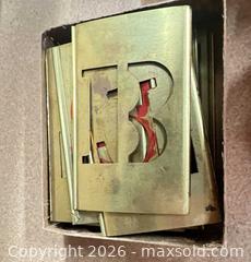 MaxSold Auction: Vintage Brass Stencil Plates Set - Reese's & C.H. Hanson - Point Edward (Ontario, Canada) SELLER MANAGED Estate Sale Online Auction -  Michigan Avenue