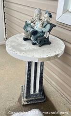 MaxSold Auction: White Concrete Outdoor Garden Pedestal with Figurine - Point Edward (Ontario, Canada) SELLER MANAGED Estate Sale Online Auction -  Michigan Avenue