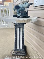 MaxSold Auction: White Concrete Outdoor Garden Pedestal with Figurine - Point Edward (Ontario, Canada) SELLER MANAGED Estate Sale Online Auction -  Michigan Avenue