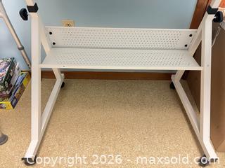 MaxSold Auction: White Metal PuzzleTable with Adjustable Tilt & Wheels - Point Edward (Ontario, Canada) SELLER MANAGED Estate Sale Online Auction -  Michigan Avenue