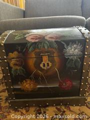 MaxSold Auction: Floral Painted Box - Burnaby (British Columbia, Canada) SELLER MANAGED Estate Sale Online Auction - Beresford Street (CONDO)