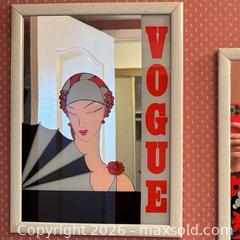 MaxSold Auction: Pair of Vintage Art Deco Framed Portrait Mirrors, Red & Black - Burnaby (British Columbia, Canada) SELLER MANAGED Estate Sale Online Auction - Beresford Street (CONDO)