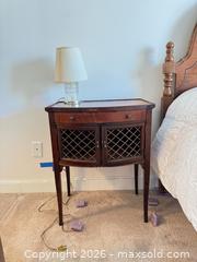 MaxSold Auction: Set of 2 Traditional Mahogany Nightstand with Drawer and Lattice Door - Burnaby (British Columbia, Canada) SELLER MANAGED Estate Sale Online Auction - Beresford Street (CONDO)