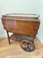 MaxSold Auction: Vintage Mid-Century Solid Wood Tea/Serving Cart in Walnut - Burnaby (British Columbia, Canada) SELLER MANAGED Estate Sale Online Auction - Beresford Street (CONDO)