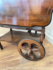 MaxSold Auction: Vintage Mid-Century Solid Wood Tea/Serving Cart in Walnut - Burnaby (British Columbia, Canada) SELLER MANAGED Estate Sale Online Auction - Beresford Street (CONDO)