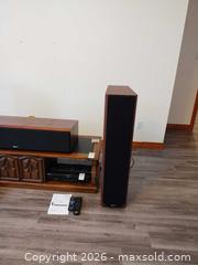 MaxSold Auction: Axiom Millennia M80 v2 Towers + VP180 Center, Cherry Finish C - King (Ontario, Canada) Moving Online Auction - Scott Crescent