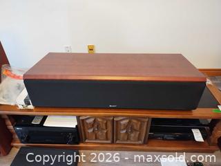 MaxSold Auction: Axiom Millennia M80 v2 Towers + VP180 Center, Cherry Finish C - King (Ontario, Canada) Moving Online Auction - Scott Crescent