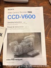 MaxSold Auction: Sony CCD-V600 Hi8 Camcorder B - King (Ontario, Canada) Moving Online Auction - Scott Crescent