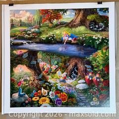 MaxSold Auction: Alice In Wonderland Thomas Kinkade Studios Print on Canvas Disney - Cupertino (California, USA) SELLER MANAGED Downsizing Online Auction - Rollingdell Drive (CONDO)
