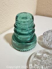 MaxSold Auction: Glass Insulator and Flower Frogs, Clear & Green - Cupertino (California, USA) SELLER MANAGED Downsizing Online Auction - Rollingdell Drive (CONDO)