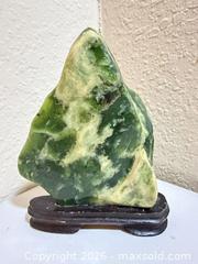 MaxSold Auction: Green Carved Jadeite Ornamental Stone, Medium (15–30 cm) - Cupertino (California, USA) SELLER MANAGED Downsizing Online Auction - Rollingdell Drive (CONDO)