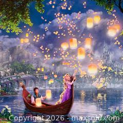 MaxSold Auction: I See The Light Tangled Thomas Kinkade Studios Print on Canvas Disney - Cupertino (California, USA) SELLER MANAGED Downsizing Online Auction - Rollingdell Drive (CONDO)