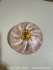 MaxSold Auction: Iridescent Pink Glass Perfume Atomizer Bottle - Small - Cupertino (California, USA) SELLER MANAGED Downsizing Online Auction - Rollingdell Drive (CONDO)