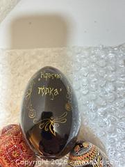 MaxSold Auction: Lot of 11 Hand-Painted Wooden Decorative Eggs - Cupertino (California, USA) SELLER MANAGED Downsizing Online Auction - Rollingdell Drive (CONDO)