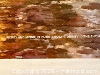 MaxSold Auction: Mickey & Minnie in Paris Thomas Kinkade Studios Print on Canvas Disney - Cupertino (California, USA) SELLER MANAGED Downsizing Online Auction - Rollingdell Drive (CONDO)