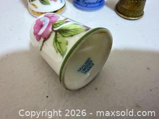 MaxSold Auction: Porcelain/Fine Bone China Floral Thimbles - Lot of 5 - Cupertino (California, USA) SELLER MANAGED Downsizing Online Auction - Rollingdell Drive (CONDO)