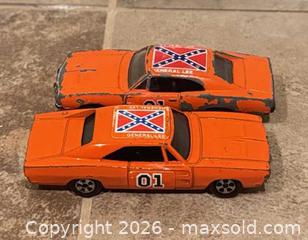 MaxSold Auction: 1981 ERTL Dukes of Hazzard General Lee (01) Orange (Qty2) - Wake Forest (North Carolina, USA) PARTNER MANAGED Downsizing Online Auction -  Marbank Street