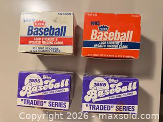 MaxSold Auction: 1985-1986 Topps & Fleer Baseball Card Boxes — 4 Boxes - Wake Forest (North Carolina, USA) SELLER MANAGED Downsizing Online Auction -  Marbank Street