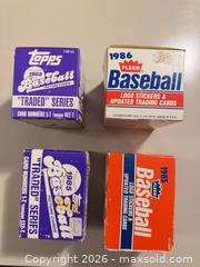 MaxSold Auction: 1985-1986 Topps & Fleer Baseball Card Boxes — 4 Boxes - Wake Forest (North Carolina, USA) SELLER MANAGED Downsizing Online Auction -  Marbank Street
