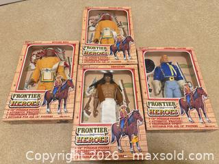 MaxSold Auction: Frontier Heroes 12" Posable Action Figures Set of 4 - Wake Forest (North Carolina, USA) PARTNER MANAGED Downsizing Online Auction -  Marbank Street
