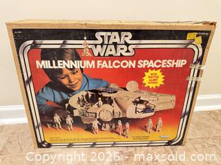 MaxSold Auction: Kenner Star Wars Millennium Falcon Spaceship (1970s/1980s) - Wake Forest (North Carolina, USA) SELLER MANAGED Downsizing Online Auction -  Marbank Street