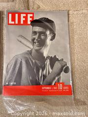 MaxSold Auction: LIFE Magazine 1941 Baseball Signed Photo & Metal Sign - Wake Forest (North Carolina, USA) PARTNER MANAGED Downsizing Online Auction -  Marbank Street