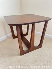 MaxSold Auction: Mid-Century Modern Walnut End Table / Side Table - Wake Forest (North Carolina, USA) PARTNER MANAGED Downsizing Online Auction -  Marbank Street