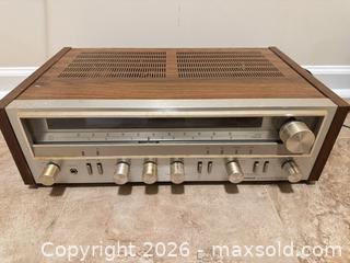 MaxSold Auction: Pioneer SX-3800 Stereo Receiver, Silver Face, Wood Veneer - Wake Forest (North Carolina, USA) SELLER MANAGED Downsizing Online Auction -  Marbank Street