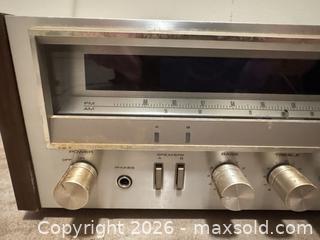 MaxSold Auction: Pioneer SX-3800 Stereo Receiver, Silver Face, Wood Veneer - Wake Forest (North Carolina, USA) SELLER MANAGED Downsizing Online Auction -  Marbank Street
