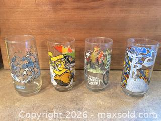 MaxSold Auction: Set of 4 Multicolor Printed Glass Tumblers — Muppets & Smurfs - Wake Forest (North Carolina, USA) SELLER MANAGED Downsizing Online Auction -  Marbank Street