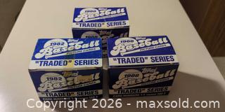 MaxSold Auction: Topps 1982 & 1988 Traded Series Dealer Display Boxes (3) - Wake Forest (North Carolina, USA) SELLER MANAGED Downsizing Online Auction -  Marbank Street