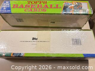 MaxSold Auction: Topps 1987 Official Complete Baseball Card Set - Two Boxed Sets - Wake Forest (North Carolina, USA) PARTNER MANAGED Downsizing Online Auction -  Marbank Street