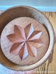 MaxSold Auction: Wooden Butter Press (Medium) with Carved Star/Flower Mold - Wake Forest (North Carolina, USA) PARTNER MANAGED Downsizing Online Auction -  Marbank Street