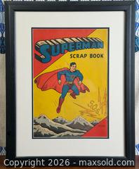 MaxSold Auction: 1940 SUPERMAN #2 Golden Age DC Comic Scrapbook Framed Cover - Hamilton (Ontario, Canada) SELLER MANAGED Estate Sale Online Auction - Gertrude Street