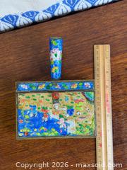 MaxSold Auction: Antique - Early 20th Century Chinese Brass Cloisonne Birds of Paradise Silent Butler Crumb Catcher - Hamilton (Ontario, Canada) SELLER MANAGED Estate Sale Online Auction - Gertrude Street