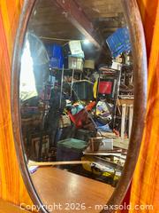MaxSold Auction: Antique Bevelled Mirror Oval Solid Oak Frame - Hamilton (Ontario, Canada) SELLER MANAGED Estate Sale Online Auction - Gertrude Street