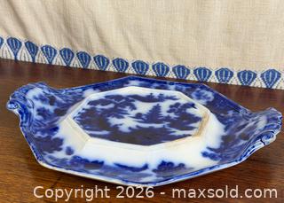 MaxSold Auction: Antique Flow Blue 'Well-and-Tree' Platter - Hamilton (Ontario, Canada) SELLER MANAGED Estate Sale Online Auction - Gertrude Street