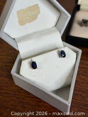 MaxSold Auction: Blue Sapphire Color Tennis Bracelet + Earrings – Sterling Silver - Hamilton (Ontario, Canada) SELLER MANAGED Estate Sale Online Auction - Gertrude Street