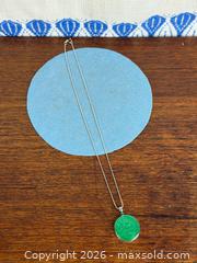 MaxSold Auction: Carved Green Jade Medallion Pendant – Sterling Silver - Hamilton (Ontario, Canada) SELLER MANAGED Estate Sale Online Auction - Gertrude Street