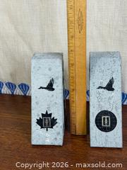 MaxSold Auction: Inuit Stone Carved Bookends Geese & Hunter Motif - Hamilton (Ontario, Canada) SELLER MANAGED Estate Sale Online Auction - Gertrude Street