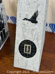 MaxSold Auction: Inuit Stone Carved Bookends Geese & Hunter Motif - Hamilton (Ontario, Canada) SELLER MANAGED Estate Sale Online Auction - Gertrude Street