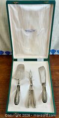 MaxSold Auction: Italian .800 Silver Cake Server Tongs Knife Set - Hamilton (Ontario, Canada) SELLER MANAGED Estate Sale Online Auction - Gertrude Street